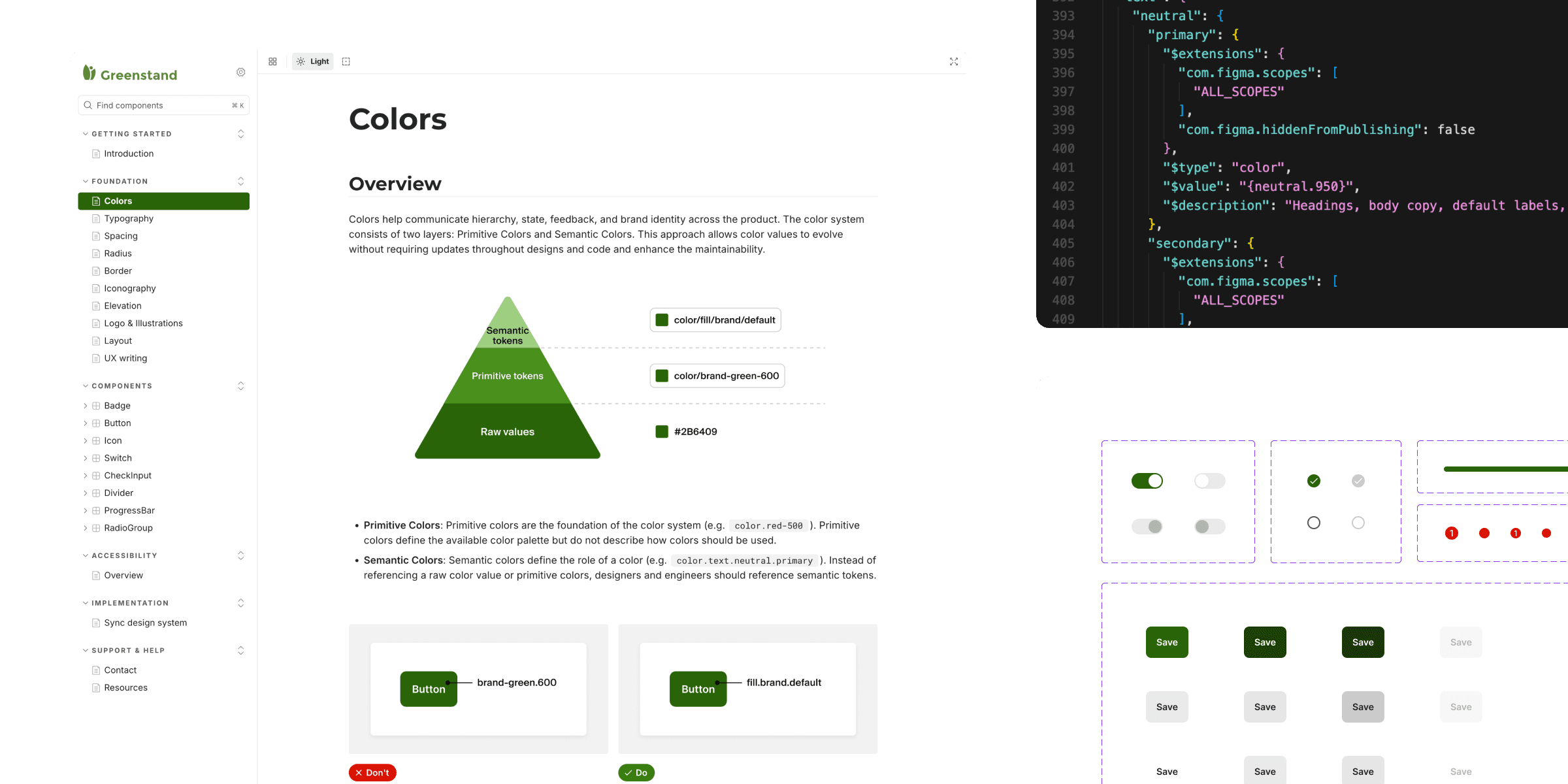 Greenstand Design System preview