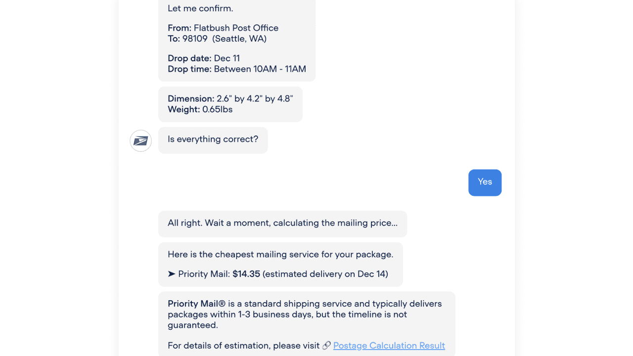 USPS Package Price Consultant preview