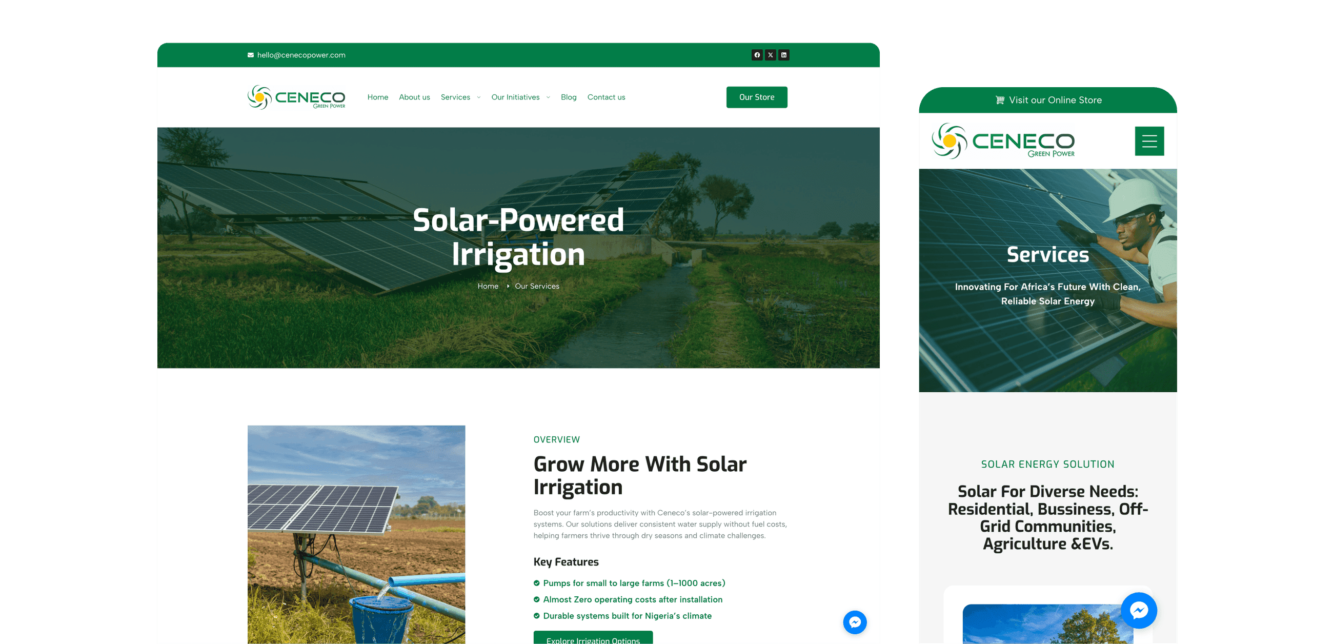 Updated Ceneco Green Power website