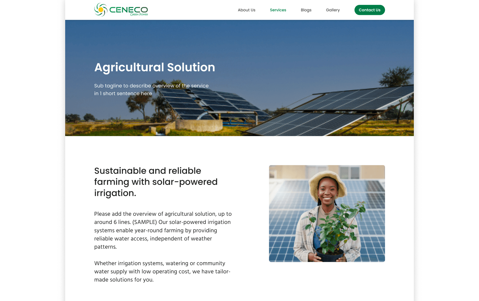 Version 1 design using stock images