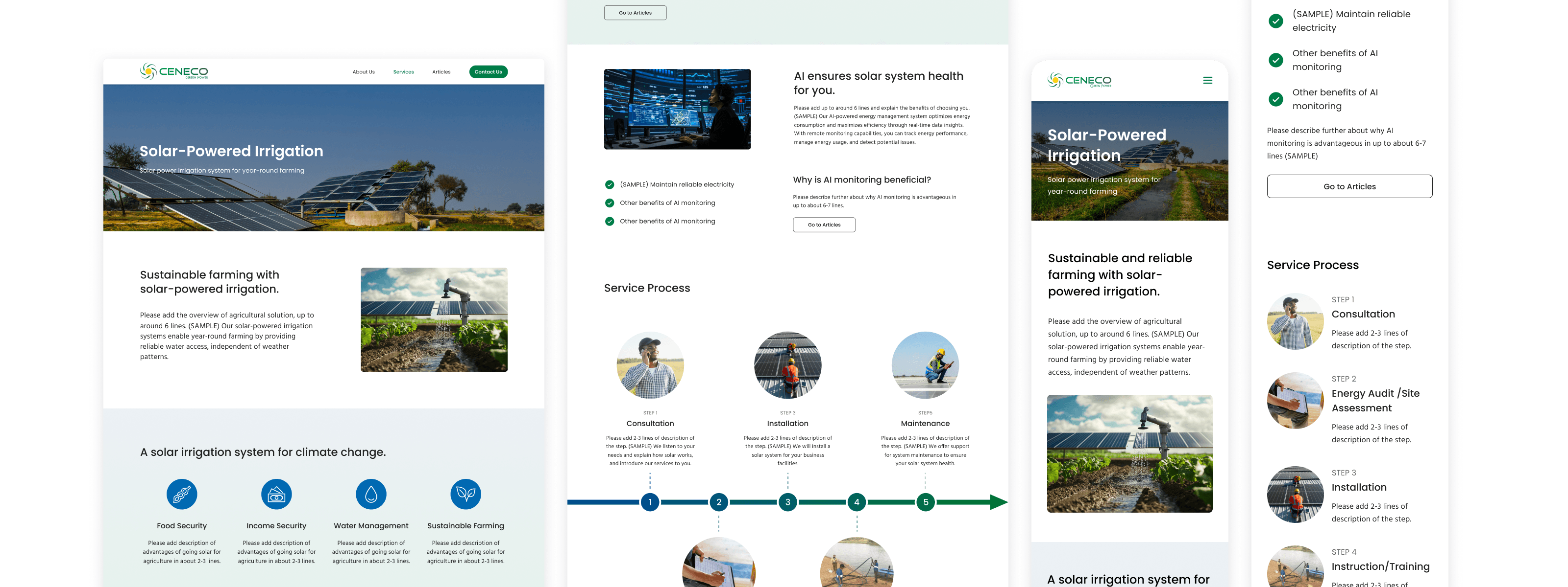 Ceneco Green Power Website hero image