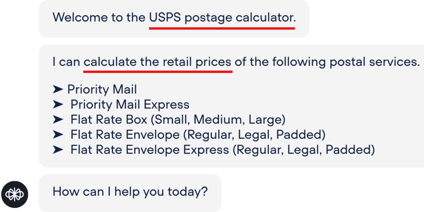 USPS interface before iteration